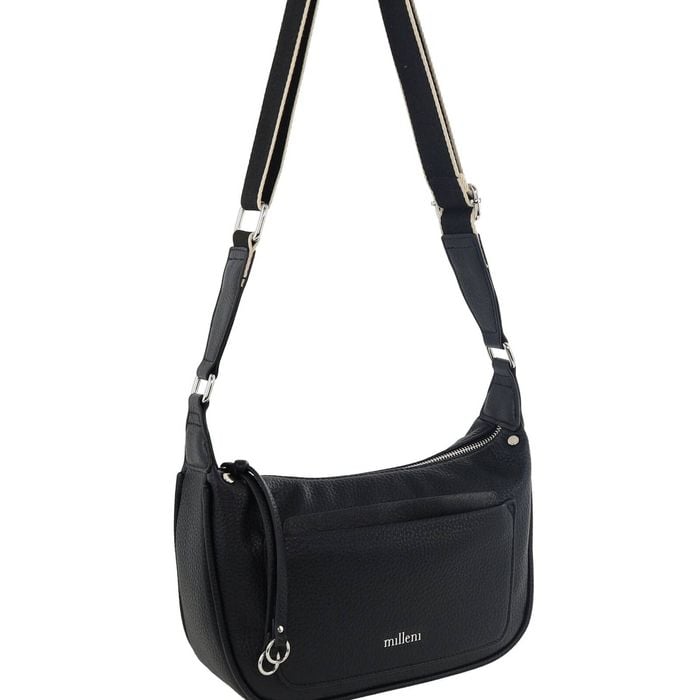 Milleni Women's Handbag Vegan Leather Fashion Everyday Crossbody Bag Black