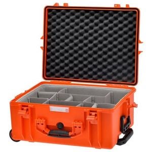 Hprc 2600w - Wheeled Hard Case With Second Skin Divider (orange)
