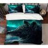 3D Hand Drawn Animal Wolf 79 Bed Pillowcases Quilt King Single Size