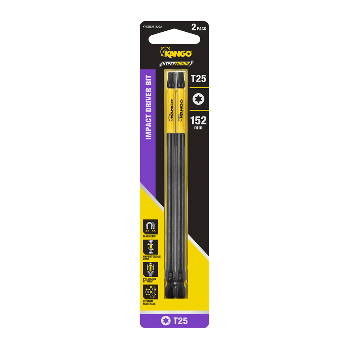 Kango 152mm TX25 HYPERTORQUE™ Impact Driver Bit - 2 Pack