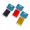 Swimerz Assist Hook Sleeves, 6mm Shrink Tube, Black, Yellow & Red, 50mml. Qty 45.