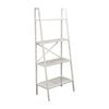 Flexi Storage Living 600 x 1480 x 350mm White Bamboo 4 Tier Ladder Shelf