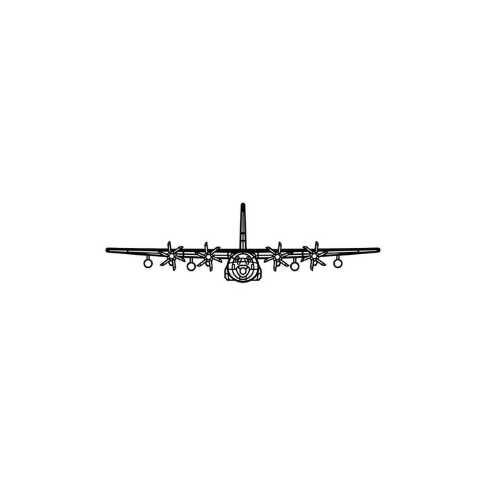 Ignite Laser Lockheed MC-130J - Special Operations Transport Aircraft Silhouette Metal Wall Art Coated Black 23.6 inch - 60 cm