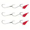 3x 30g TT Lures Bait Trolling Size 5/0 Tarpon Hooks Mackeral Rig - Red