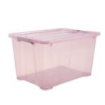 All Set 30L Pink Translucent Modular Storage Container