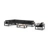 Balmoral Package C Outdoor Aluminium And Teak Lounge Setting With Coffee Table - Charcoal