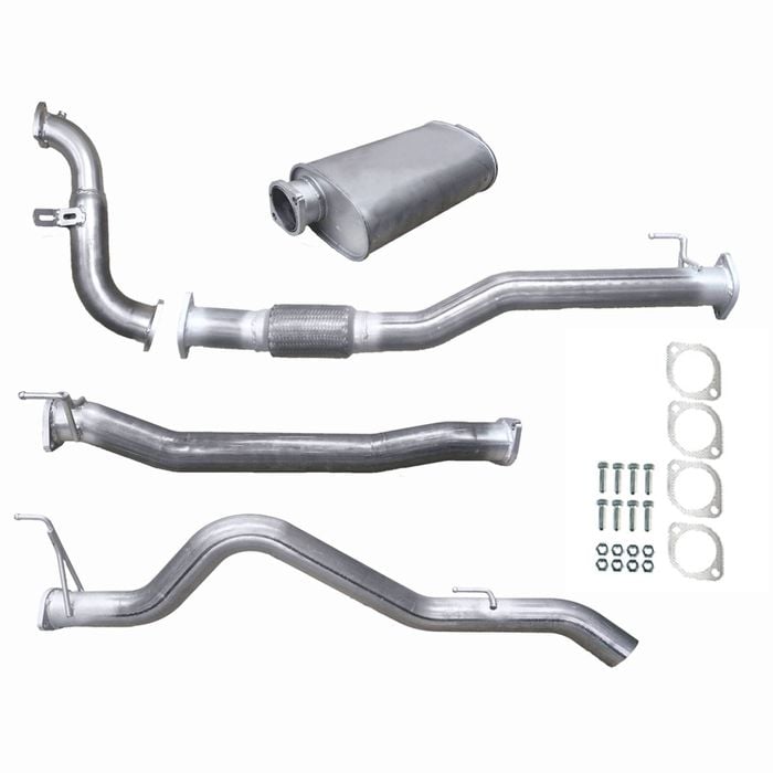 Ignite Exhausts Turbo Back for Holden RG Colorado 2.8L 3" No Cat With Muffler Raw Aluminised Steel