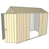 Build-a-Shed 1.5 x 3.0 x 2.3m Double Sliding Side Door Gable Shed - Cream