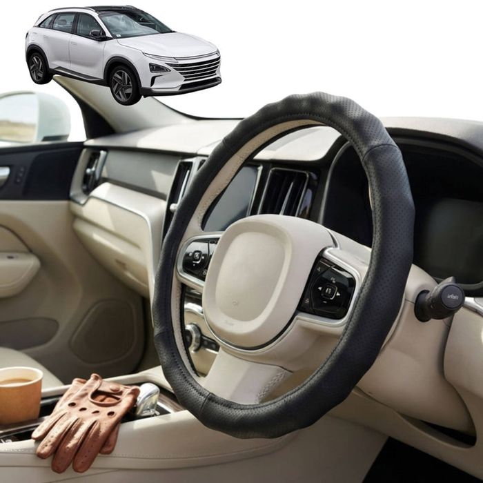 Australian Goose Steering Wheel Cover for Hyundai NEXO 2021 - Current Circle Black