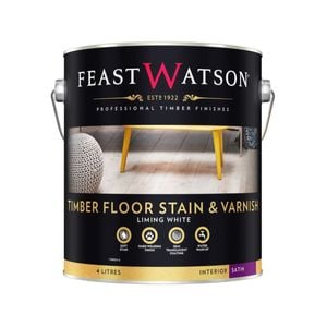 Feast Watson 4L Liming White Timber Floor Stain And Varnish
