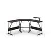 Costway Corner Computer Desk L-shape Study Table W/power Outlet Black