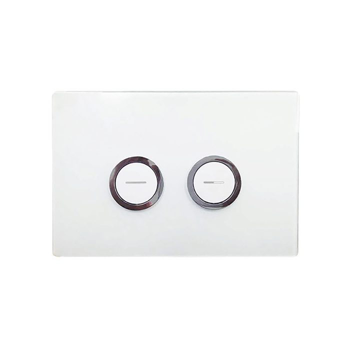 Johnson Suisse 245 x 165mm White Matte Pneumatic Flush Button