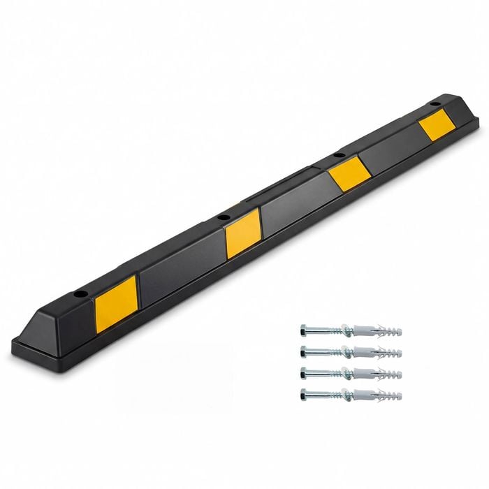 Costway 1.8m Rubber Parking Curb Wheel Driveway Stopper Block Garage