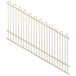 ProtectorAl 1201-2400W x 1500H Primrose Loop Top Pool Fence Panel Raked 16-30º