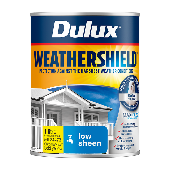 Dulux 1L Bold Yellow Low Sheen Weathershield Exterior Paint
