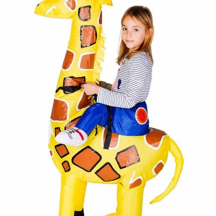 Inflatable Kids Piggyback Ride On Giraffe Costume - One Size