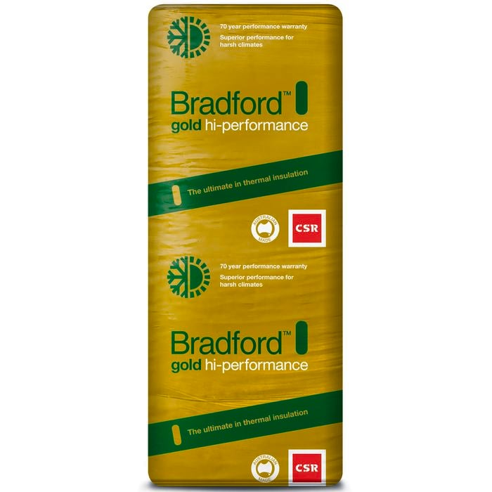 Bradford R2.7 1160 x 420 x 90mm 2.8m2 Gold High Performance Wall Batts - 5 Pack