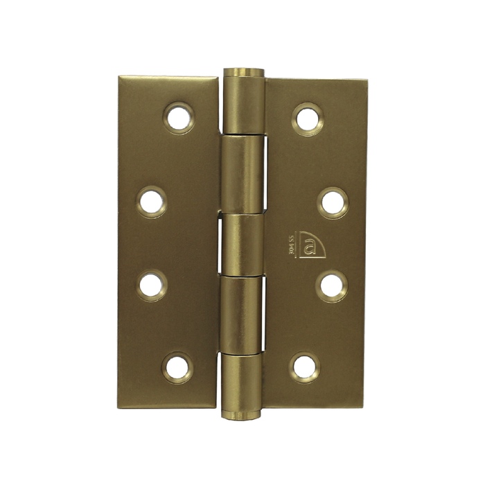 Austyle 100 x 75 x 2.5mm Satin Brass Fixed Pin Hinge