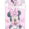 Disney Minnie Mouse Powder Pink Cotton Quilt Cover Set - Toddler Bed Size