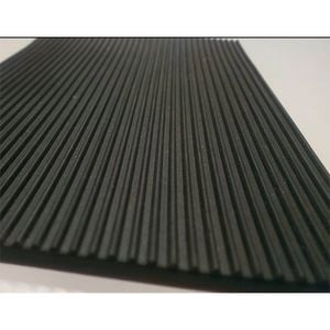 Ideal 1m Black Fine Rib Rubber Matting Sheet