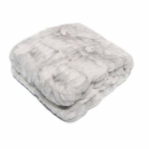 Meadow Soft Faux Fur Throw Rug 127 x 152 cm Arctic Fox