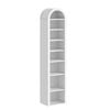 Cosmoliving Slim Arch Bookshelf Bookcase 8-Tier Display Storage Cabinet