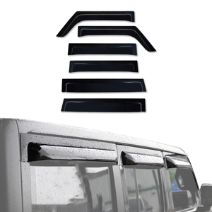 AUSGO Wide-Profile Weather Shields for Jeep Wrangler JL Series 2018-Onwards Weathershields Window Visors Wind Deflectors