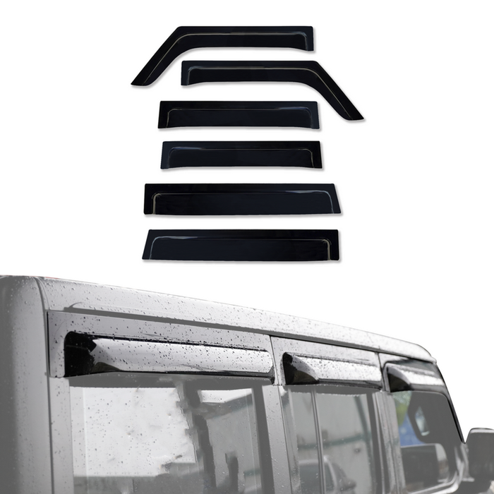 AUSGO Wide-Profile Weather Shields for Jeep Wrangler JL Series 2018-Onwards Weathershields Window Visors Wind Deflectors