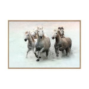 Artey | Run and Splash - Framed Canvas - Natural Frame - 60 x 90cm