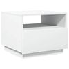 vidaXL Coffee Table with LED Lights Side Sofa Couch Telephone Table White