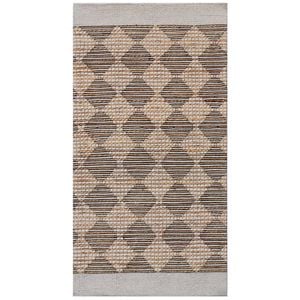 Handwoven Wool & Jute Rug-Tropica 6336-Ivory/Natural-80x150cm