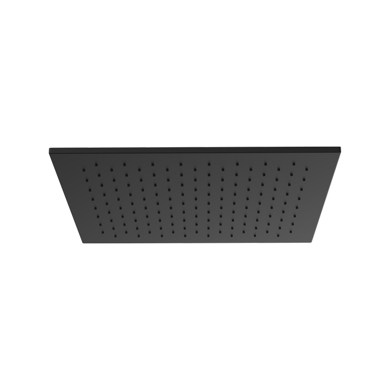 Rococo 400mm Matte Black Square Rain Shower Head