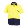 Tradie Mens Hi Vis Yellow Short Sleeve Shirt Medium