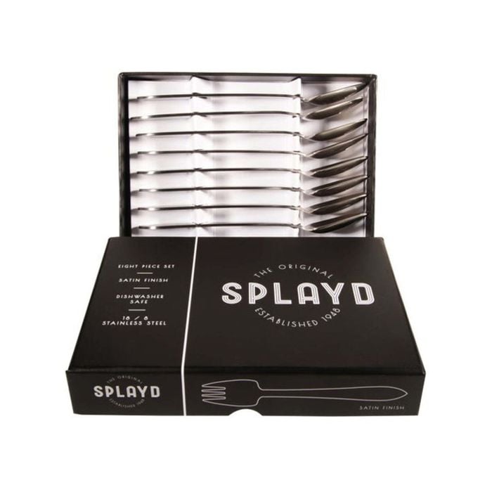 Splayd Black Label Stainless Steel 8 Piece Cutlery Box Set Satin