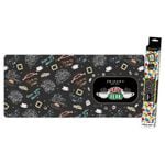 Friends Themed Central Park Quotes XXL Mat Computer Mouse Pad 90x40cm