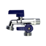 Brasshards Dual MI Hose Tap 15mm Chrome Lead Free