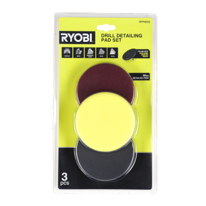Ryobi 90mm 3 Piece Polishing Pad Set