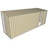 Build-a-Shed 1.5 x 5.2 x 2m Sliding Door Tunnel Shed with Sliding Side Door - Cream