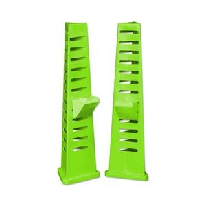 2pc AgBoss Equestrian Multi Level Tri Jump Stand and Cup 1.2m Lime