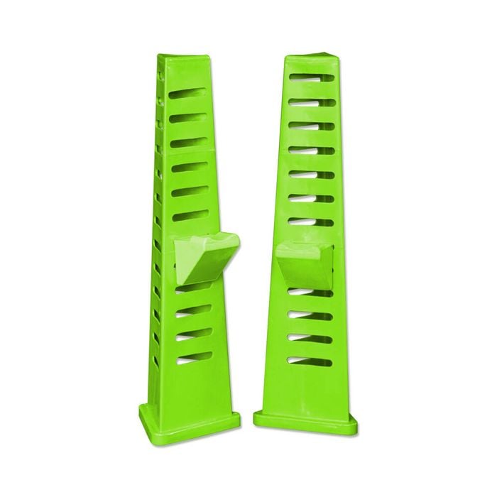 2pc AgBoss Equestrian Multi Level Tri Jump Stand and Cup 1.2m Lime