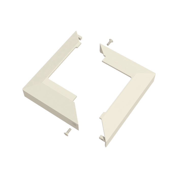 ProtectorAl 100 x 100mm Surfmist Aluminium 2 Part Flanged Post Domical Cover Plate