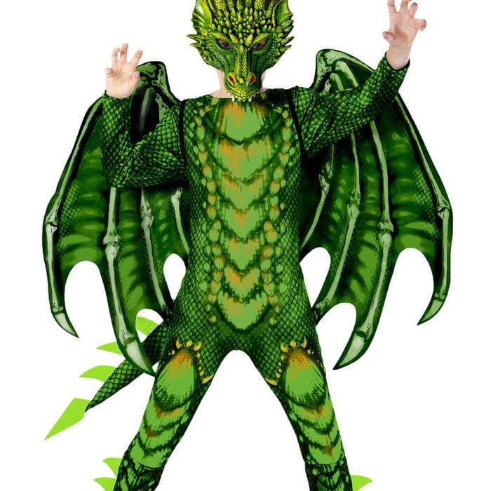 Deluxe Mythical Boys Green Dragon Costume - Large