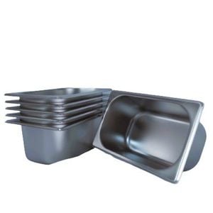 LCE Gastronorm GN Pan Quarter Size 1/4 GN Pans 100mm (Pack of 6)