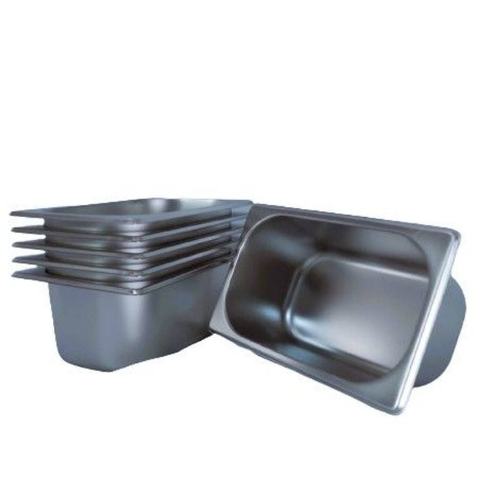 LCE Gastronorm GN Pan Quarter Size 1/4 GN Pans 100mm (Pack of 6)