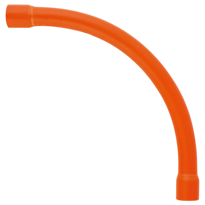 DETA 20mm PVC Conduit 90 Degree Sweep Bend Orange - Single Pack