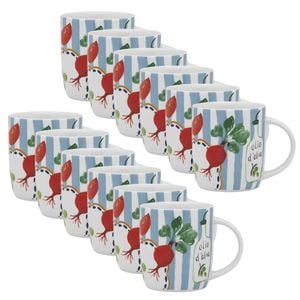 12PK Porto Cucina Porcelain Travel Drinking Mug 12cm/300ml - Fiesta