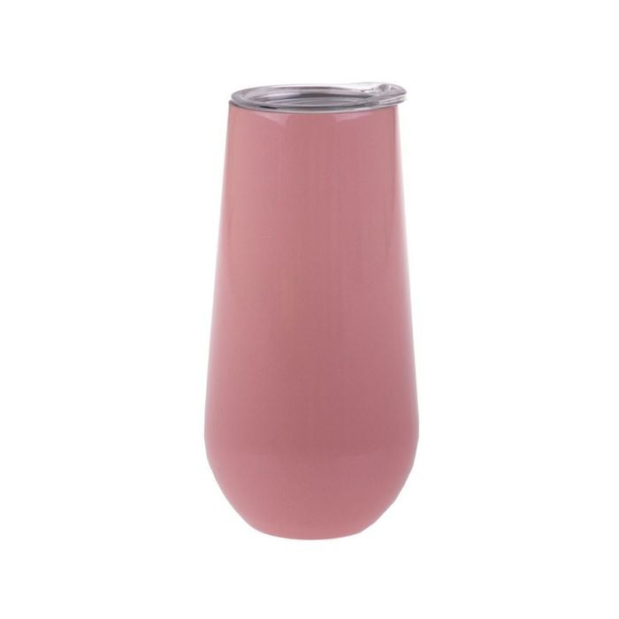 Oasis Insulated Double Wall Champagne Flutes 180ml Soft Pink