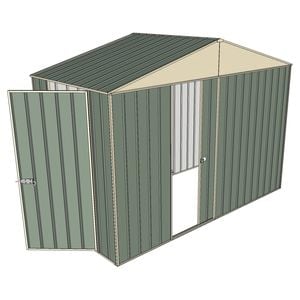 Build-a-Shed 3.0 x 1.5 x 2.3m Gable Single Hinged Side Door Shed - Green