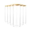 Argon Tableware Glass Storage Jars with Wooden Lids - 2 Litre - Pack of 6