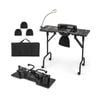 Costway Folding Manicure Table Portable Nail Tech Desk W/led Lamp - Black